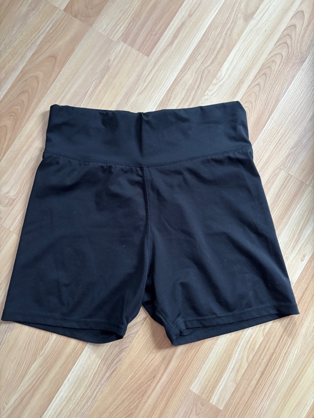 High-Waist Black Women’s Active Shorts